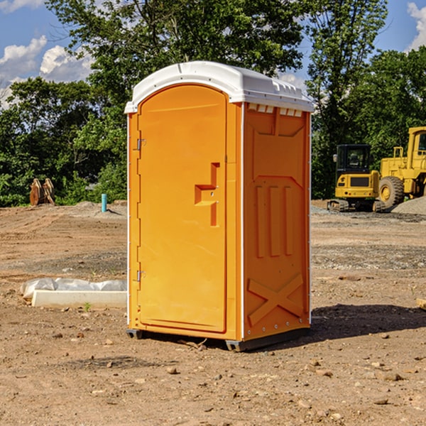 can i customize the exterior of the porta potties with my event logo or branding in Terril